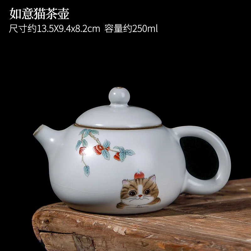

Ceramic Chinese Teapots with Filter Handmade Travel Sencha Tea Gifts Ornament Teapots Juego De Te Kitchen Products DB60CH