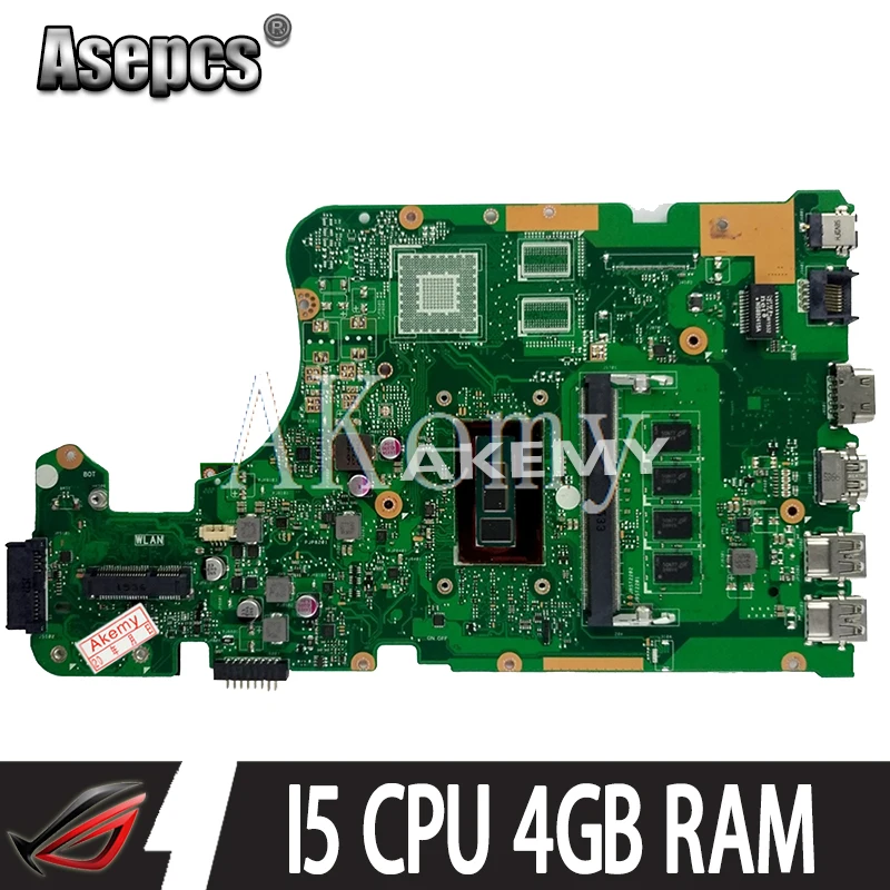 

Asepcs X555LD Laptop motherboard For Asus X555LA X555LD X555LF X555LJ X555L X555 Test original mainboard 4GB-RAM I5-CPU