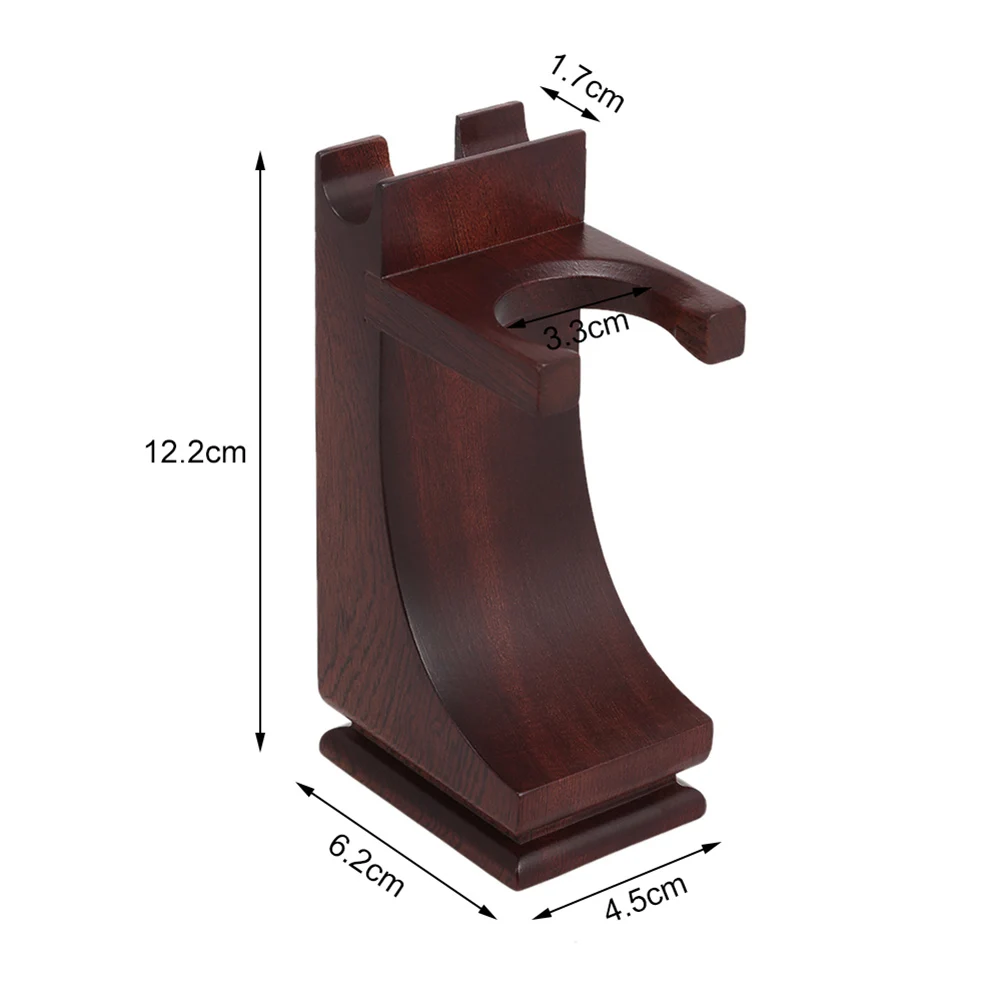 

Rosewood Beard Brush Holder Razor Blade Rack Practical Beard Cleaner Storage Stand Shaving Tool Moustache Brush Shelf
