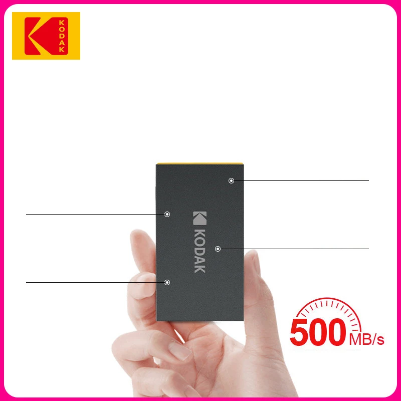 Kodak X250 внешний твердотельный накопитель 120 ГБ 240 480 Портативный SSD Внешний жесткий