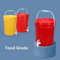 hot sale plastic bucket with handle and tap food grade storage container for liquid oil wine airtight sealing pail