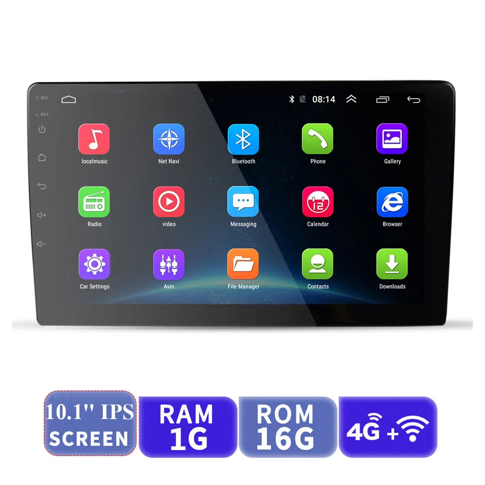 10.1 inch 1G 16G EKIY 9 ''ips Android универсальный 2 Din gps-навигация Авторадио автомобильный мультимедийный плеер BT Wifi OBD2 стерео радио видео плеер - Цвет: 10.1 inch 1G 16G