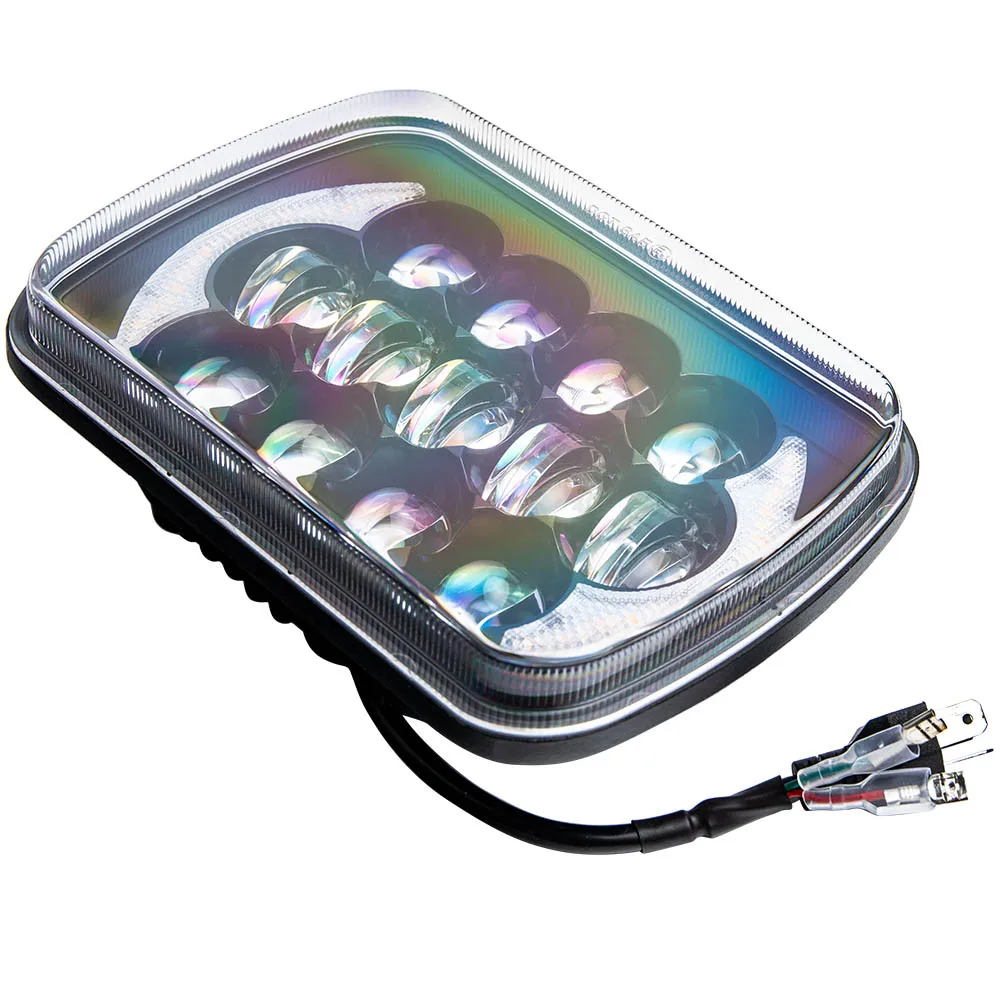 

H6054 7x6" 5x7" LED Headlight Hi/Lo Beam Halo DRL For CMC Savana 1500 2500 3500