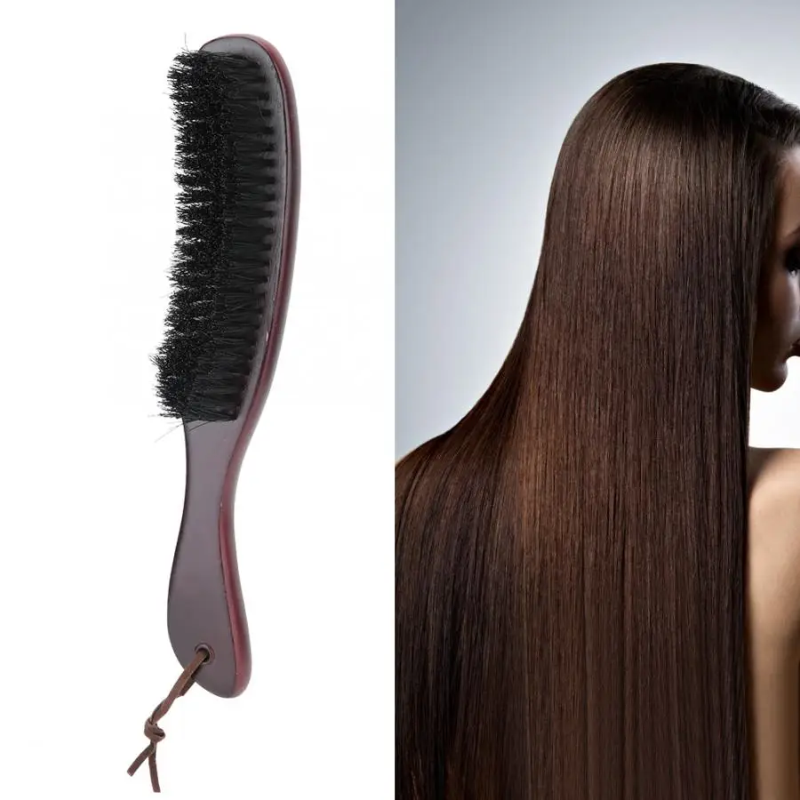 Щетка для шампуня в форме дуги с деревянной ручкой против пыли прямая щетка волос