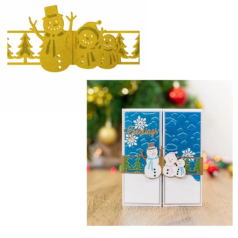 Металлические Вырубные штампы Снеговики деревья вырубки для изготовления