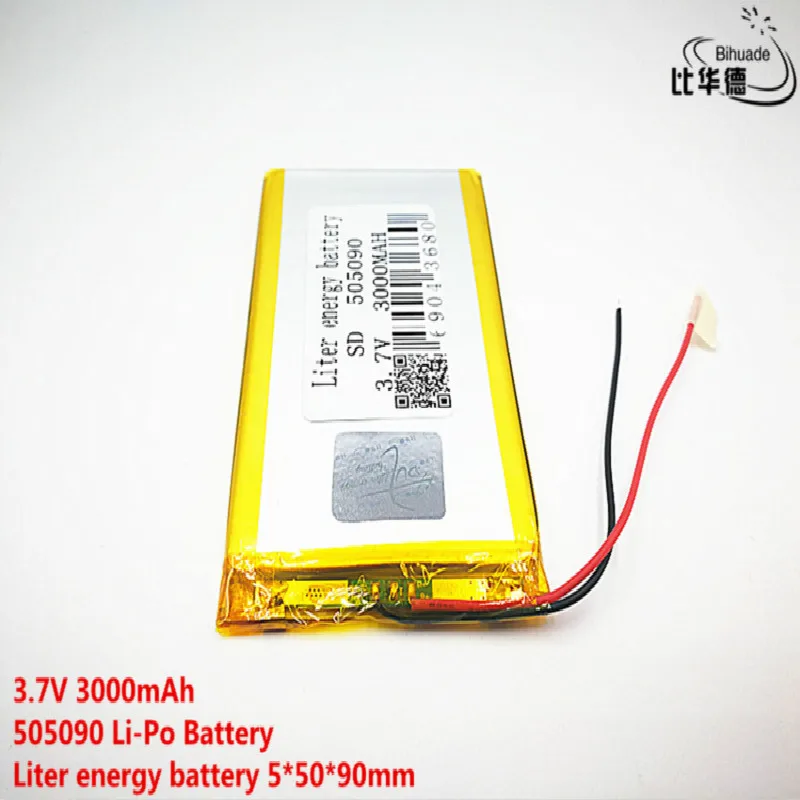 

2pcs Liter energy battery Good Qulity 3.7V,3000mAH,505090 Polymer lithium ion / Li-ion battery for TOY,POWER BANK,GPS,mp3,mp4