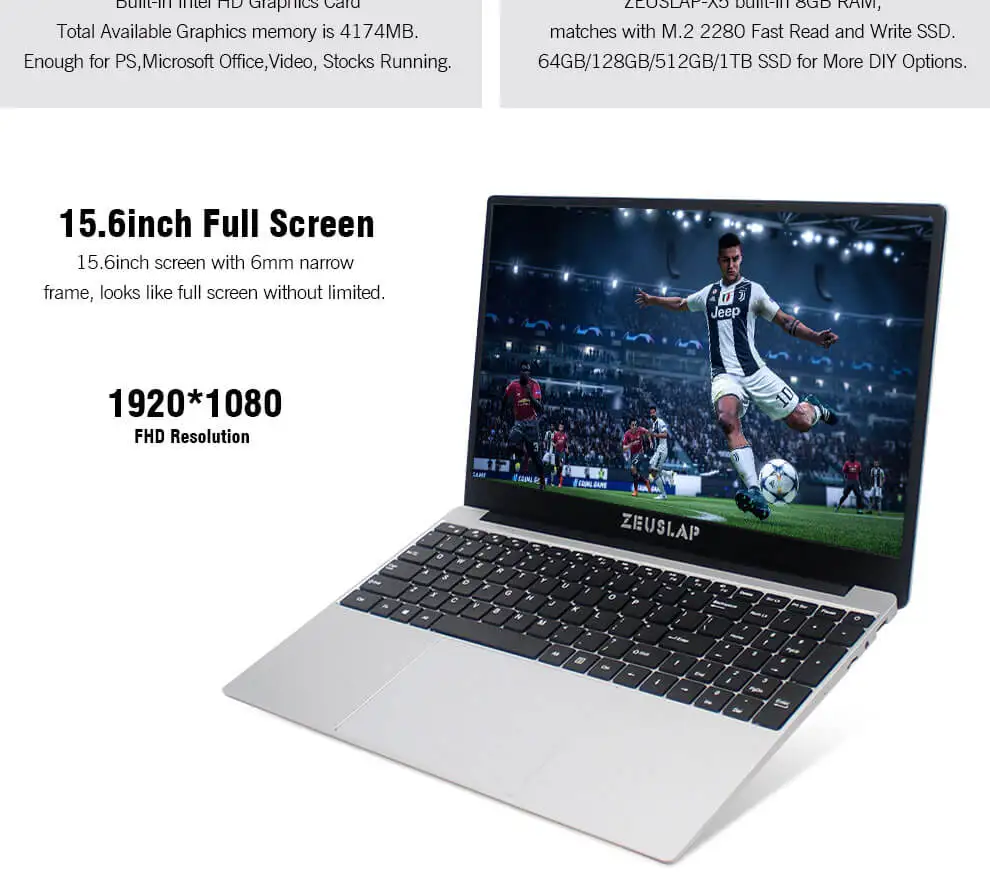 ZEUSLAP 15,6 дюймов Intel Core i7 8 ГБ ОЗУ до 1 ТБ SSD 1920*1080P FHD Win10 двухдиапазонный wifi нетбук i7 ноутбук компьютер