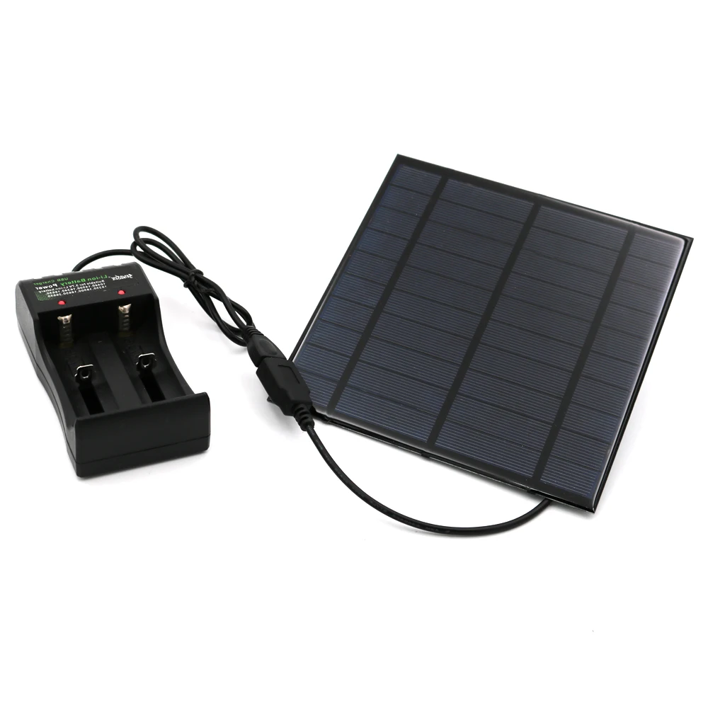 Универсальное зарядное устройство на солнечной батарее 3 7 В 5 в пост. Тока 10440 18650