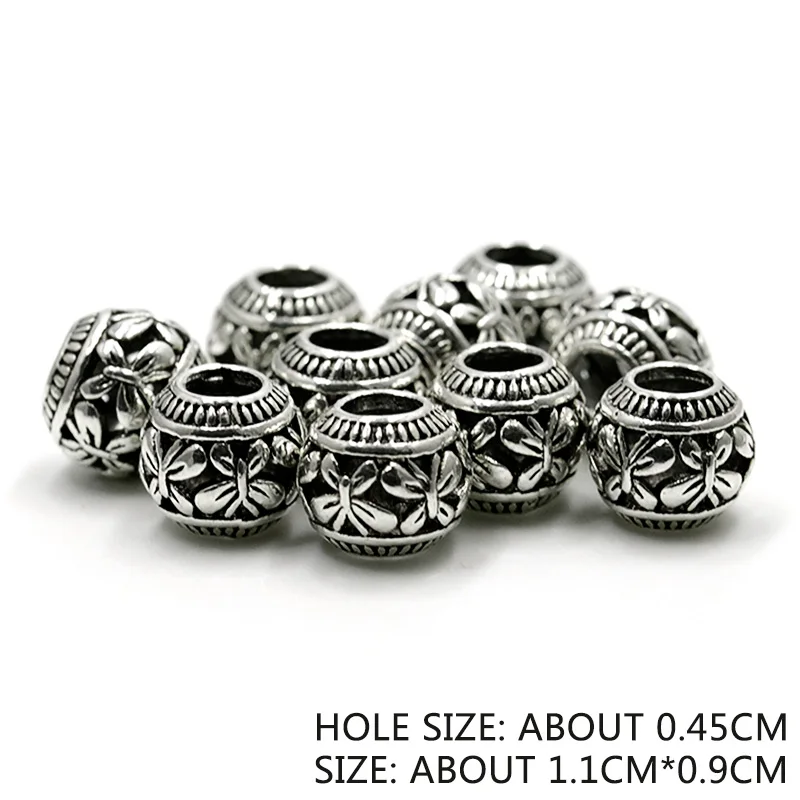 12 шт./партия бусины бабочки из сплава пружины DIY кошка разделитель массивная