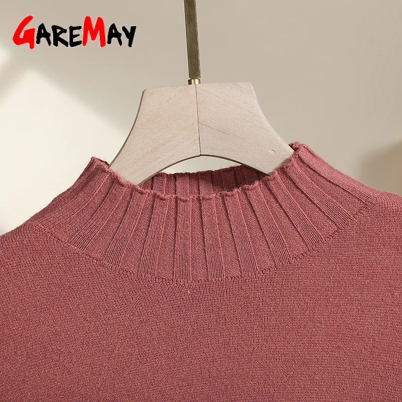 Knitwear Sweater Female Winter 2020 New Women Pullovers and Sweaters Black Pink Knitted Warm Slim Jumper Soft Ribbed Pullover | Женская