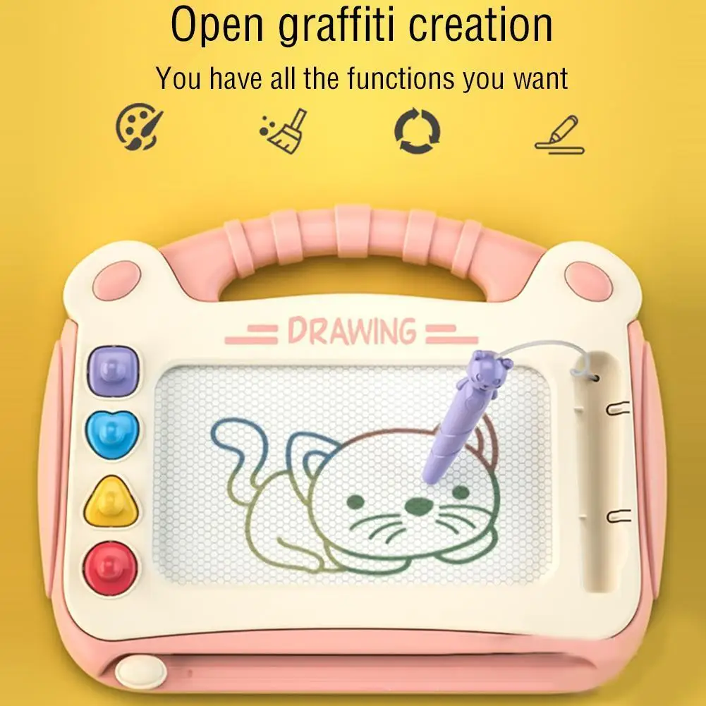 

Kids Painting Colorful Magnetic Graffiti Board Drawing Preschool Toys With Table Legs Erasable Writing Board Christmas Gift