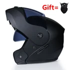 Шлемы для мотокросса, модульные, с двумя линзами, углеродные, Helf DOT, мотоциклетный шлем, полное лицо, шлем, безопасный, флип, Cascos Moto