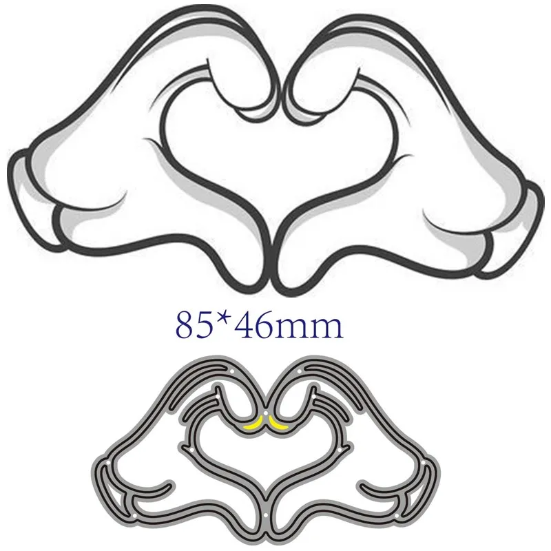 

Metal cutting dies cut die mold Gesture love decoration Scrapbook paper craft knife mould blade punch stencils