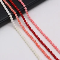 4mm natural coral beaded top sellings round shape artificial coral loose beaded for diy jewelry necklace bracelet making