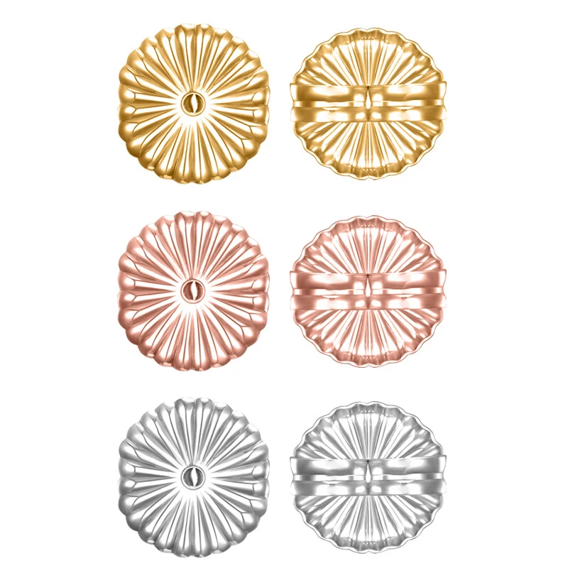

Copper Flower shape Magic Bax Ear Studs Auxiliary Device Creative Clip On Earrings Stud Buckle Lifter European American Jewelry