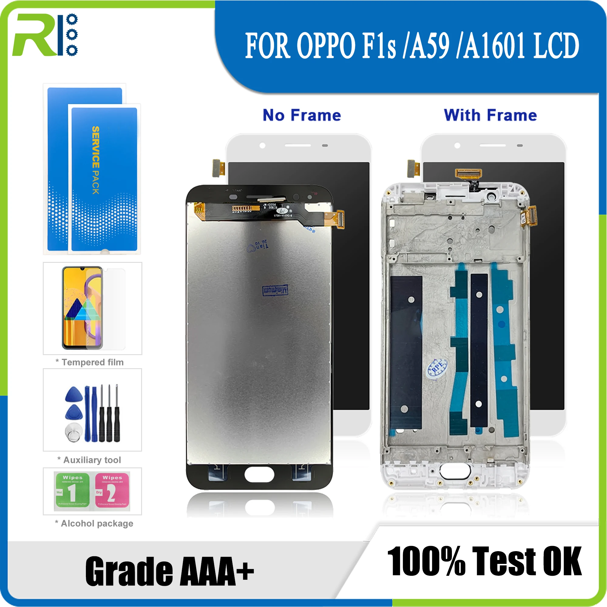 

Дисплей 5,5 дюйма для OPPO F1s, дисплей A59 A1601, ЖК-дисплей с сенсорным экраном, дигитайзер, монтаж с запчастями Rahmen + Geschenke