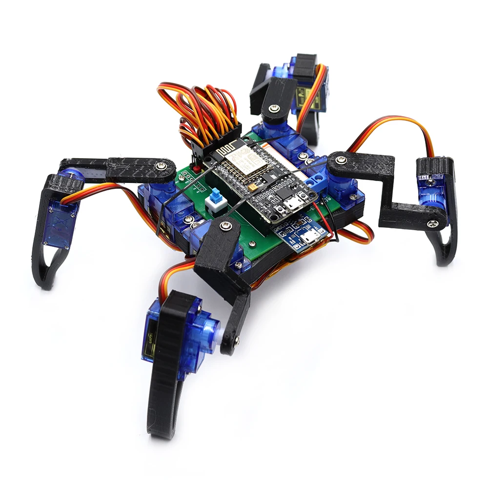 8-DOF Spider Robot Arduino DIY Kit Bionic Quadruped Edu-Robot Maker Open source project WIFI wireless control STEM Program toys |
