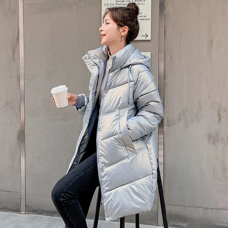 Clothing for  Coats and Jackets Women Thicken Mid-length 2021 The New Korean Version Loose Hooded Keep Warm