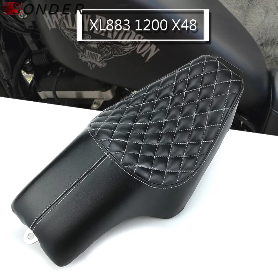 Черное переднее и заднее ПАССАЖИРСКОЕ СИДЕНЬЕ мотоцикла для Harley Sportster XL883 1200 X48 XL