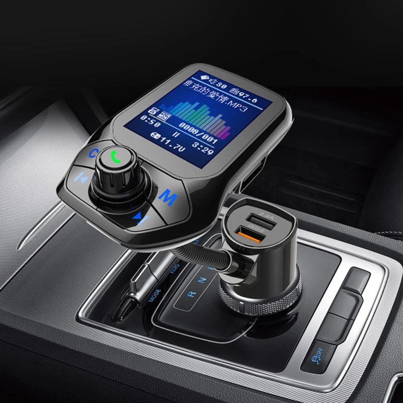 YAZH Car QC 3.1 Charger 12/24V Socket MP3 Player Bluetooth Cigarette Lighter Auto USB Charge Vehicle Hand-free Music | Автомобили и