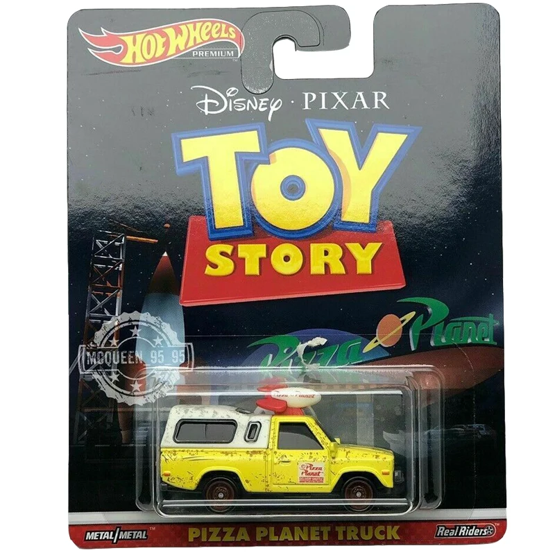 

Hot Wheels 1/64 Car PIZZA PLANET TRUCK Toys Story Movie'Car Real Rides Metal Diecast Model Car