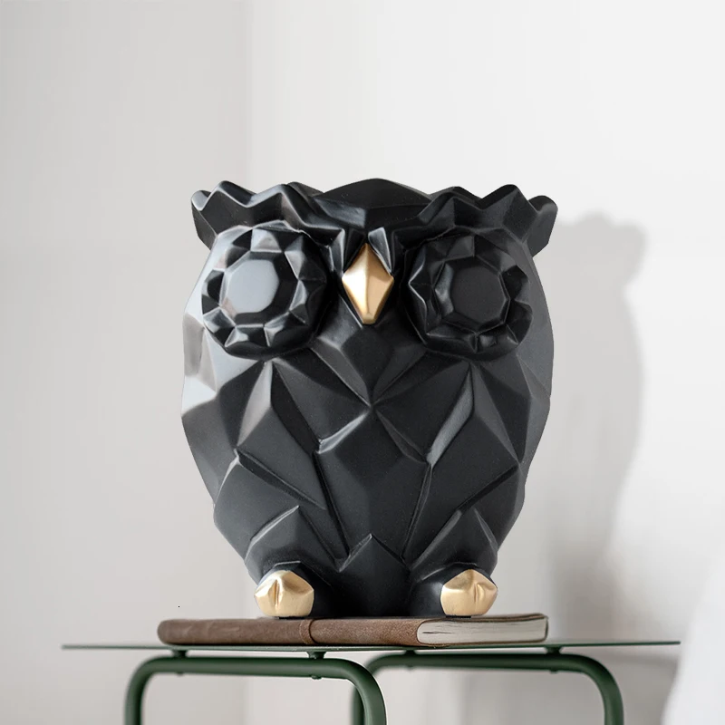 Статуэтка из смолы в подарок статуэтки виде милых сов животных домашняя статуя