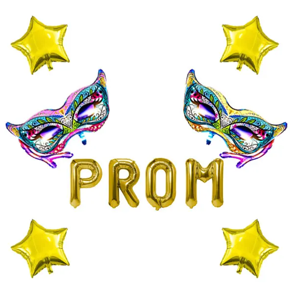 

PROM Balloons Banner 16 inch letter Balloons Foil Mylar Balloons Set for Graduation Party Decorations Supplies,Graduate Balloons