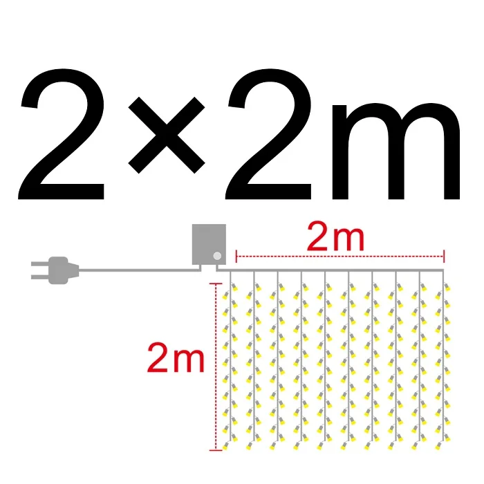 1 3x1/3x2/3x3 м светодиодный гирлянды-сосульки, рождественские сказочные огни, гирлянды для улицы, дома, для свадьбы/вечерние/занавески/украшения сада - Испускаемый цвет: 1