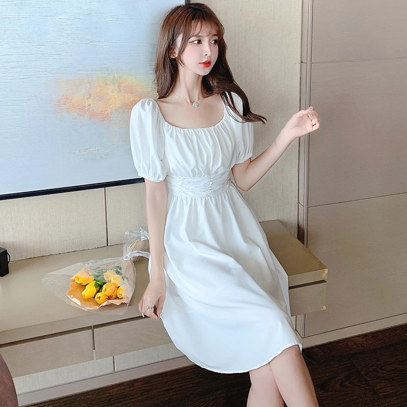 

Han edition accept waist summer new party dress show thin temperament little fairy skirt
