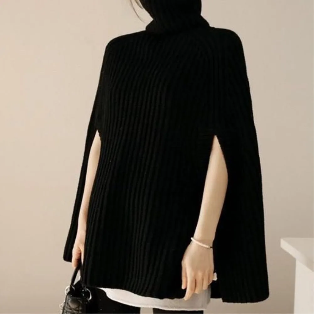 Осенний пуловер свитер женский зимний толстый теплый вязаный базовый длинный