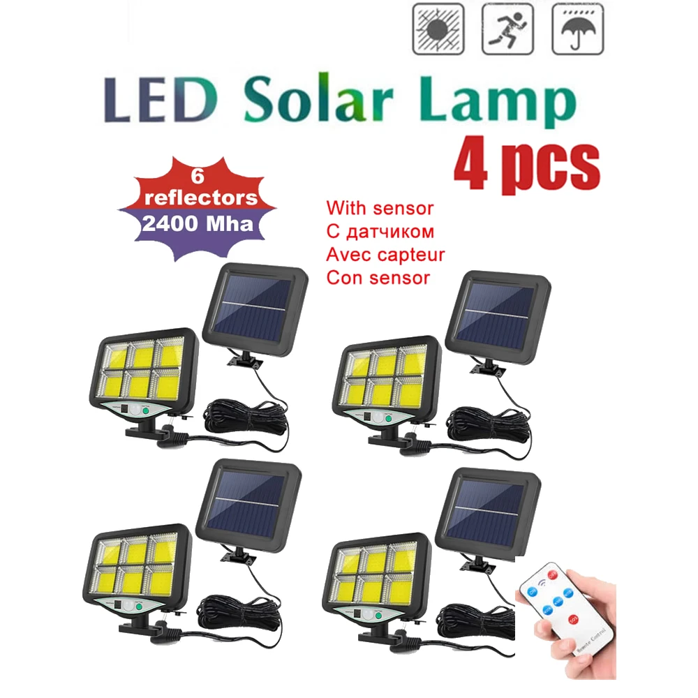 

seperable COB Solar Powered Outdoor Street Wall Light Motion Sensor Home Garden Security Lamp Decoration Night Light Waterproof