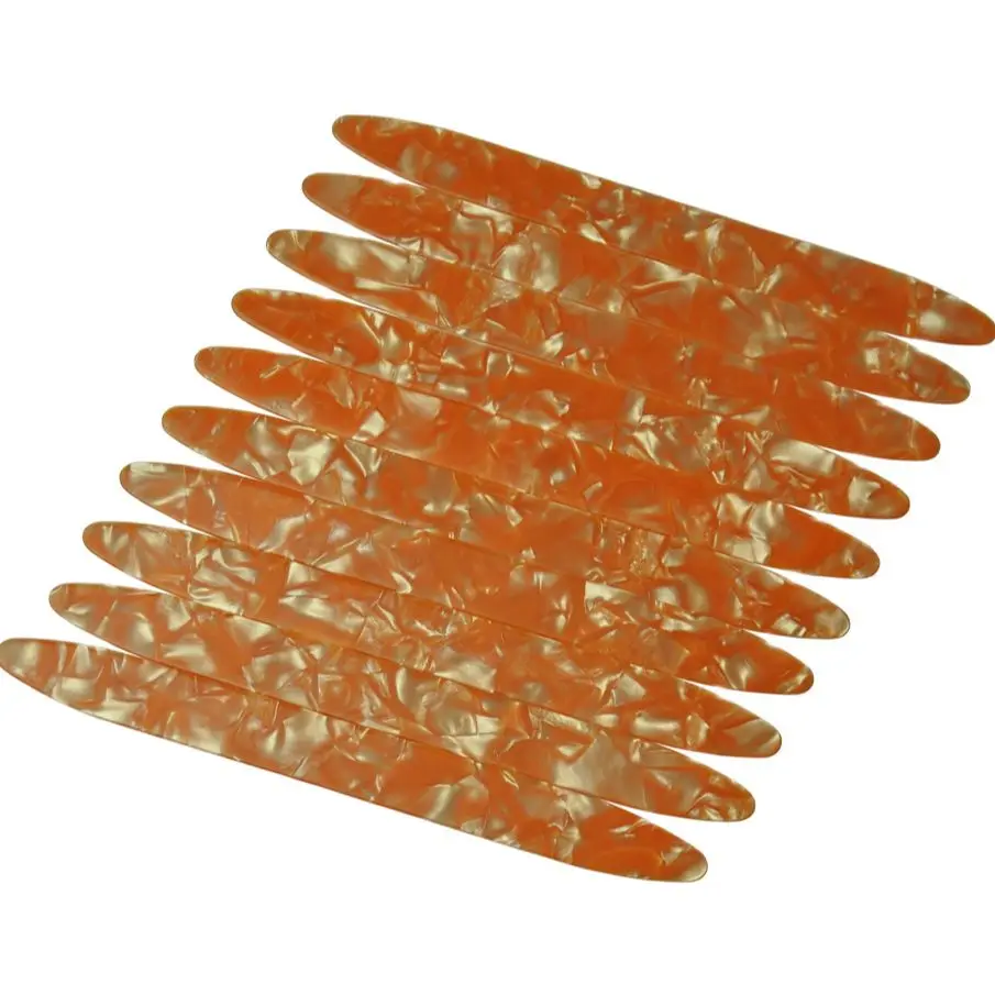

10Pcs Medium 0.71mm OUD Picks Celluloid Picks Plectrums Strips For Oud Ud Reeshe Orange
