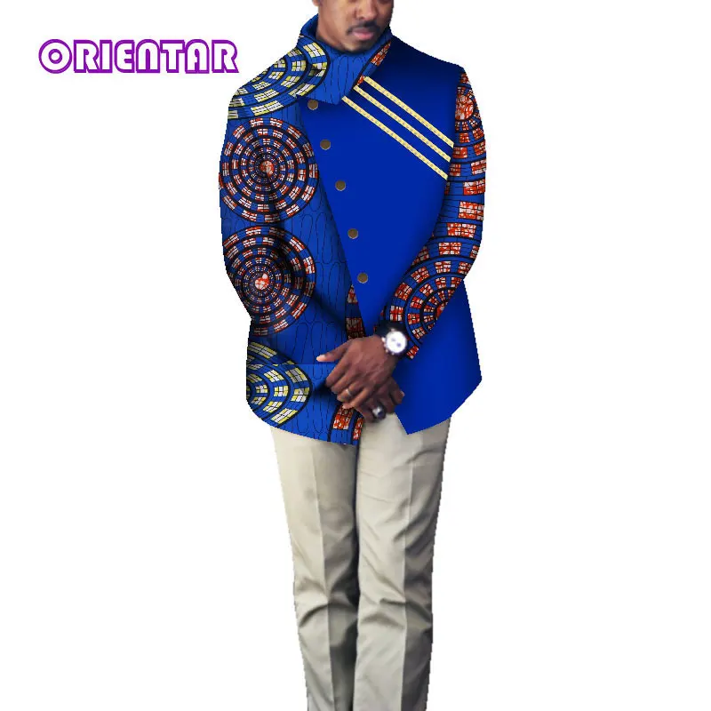 Модная африканская одежда для мужчин пальто блейзер с длинным рукавом