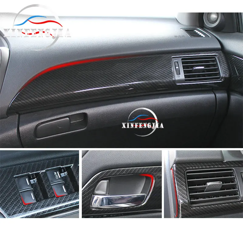 Для Honda Accord 13 2017 4x углеродное волокно цветная Передняя панель приборной панели
