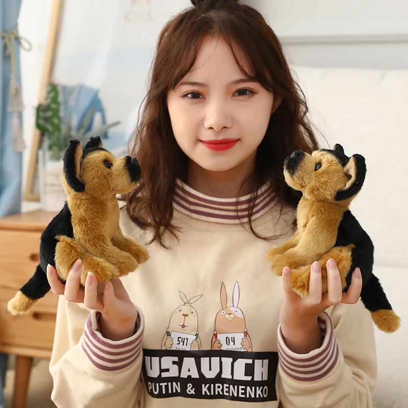 Коричневый и белый 20 см кавайная детская имитация реальной жизни собака плюшевые