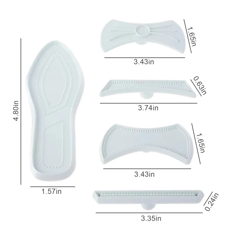 

9pcs/Set Plastic Sandal Fondant Mold Lady's Shoe Cutter Ladies High-heeled Shoes Mold Womens Sandals Cake Baking Mould