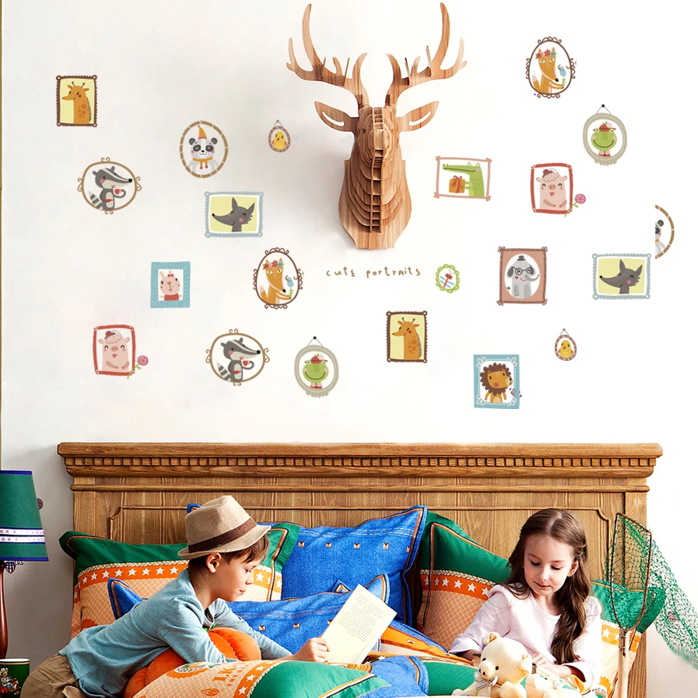 2019 новые фотографии животных Наклейка на стену домашний декор съемные