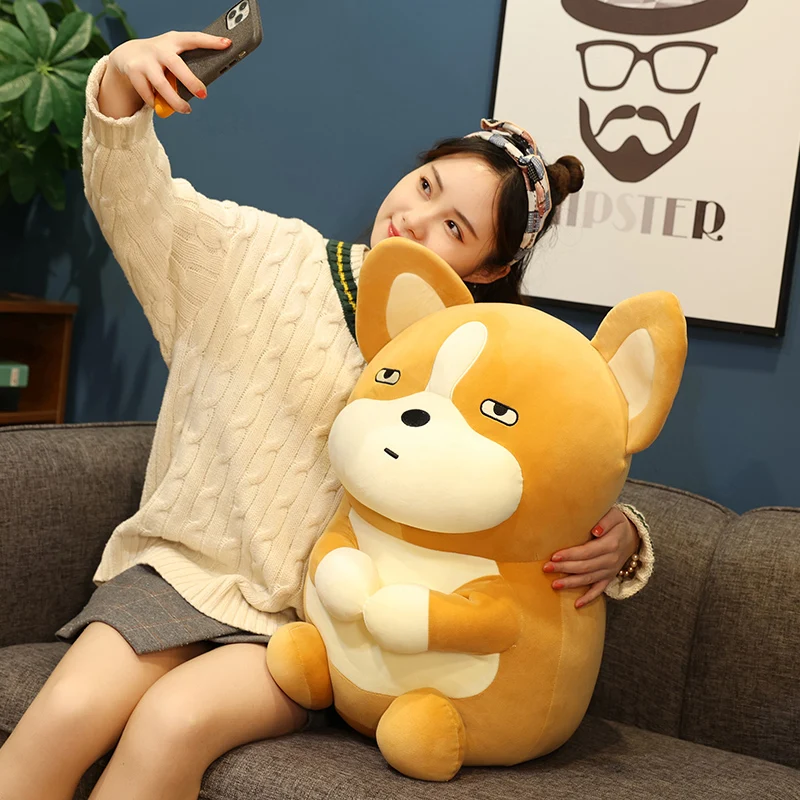 

1pc 30-55cm cute cartoon dog plush doll soft fur stuffed animal holiday gift for kids and girls