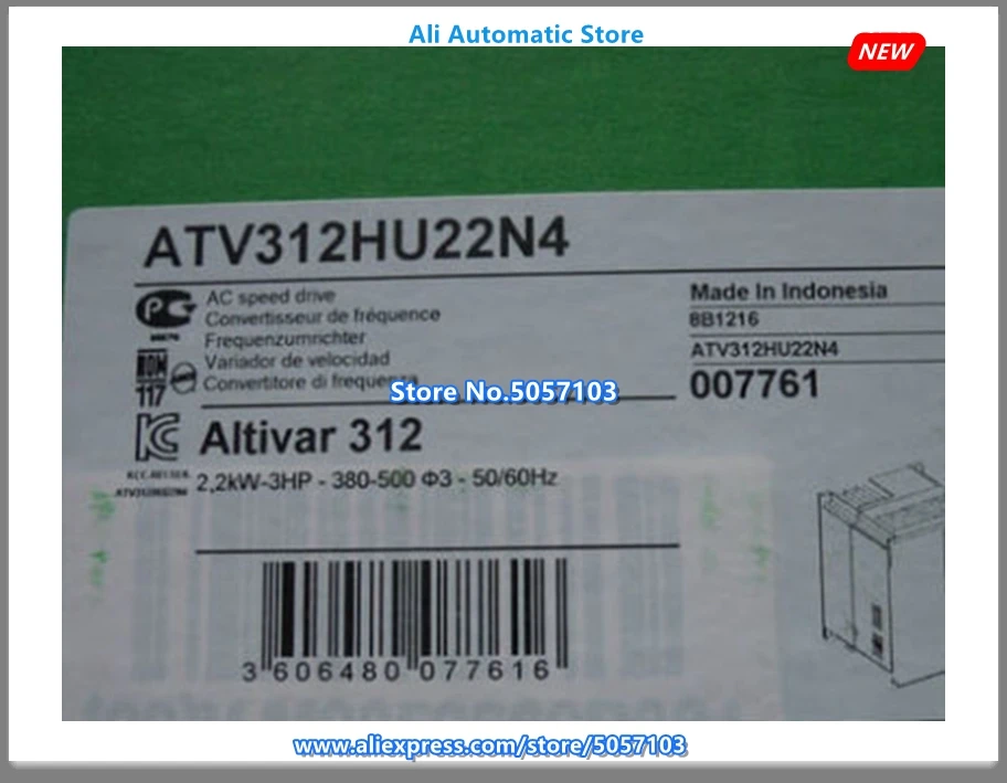 

ATV312HU22N4 3PH 380V 5.5A 2.2KW New Original