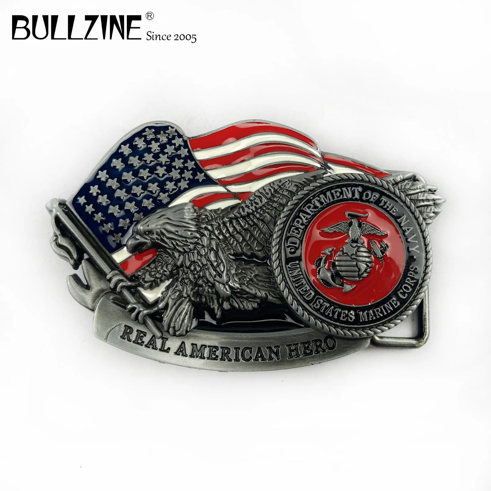 В Bullzine оптовая продажа Американский hero пряжка на ремешке с ВМС США магическое
