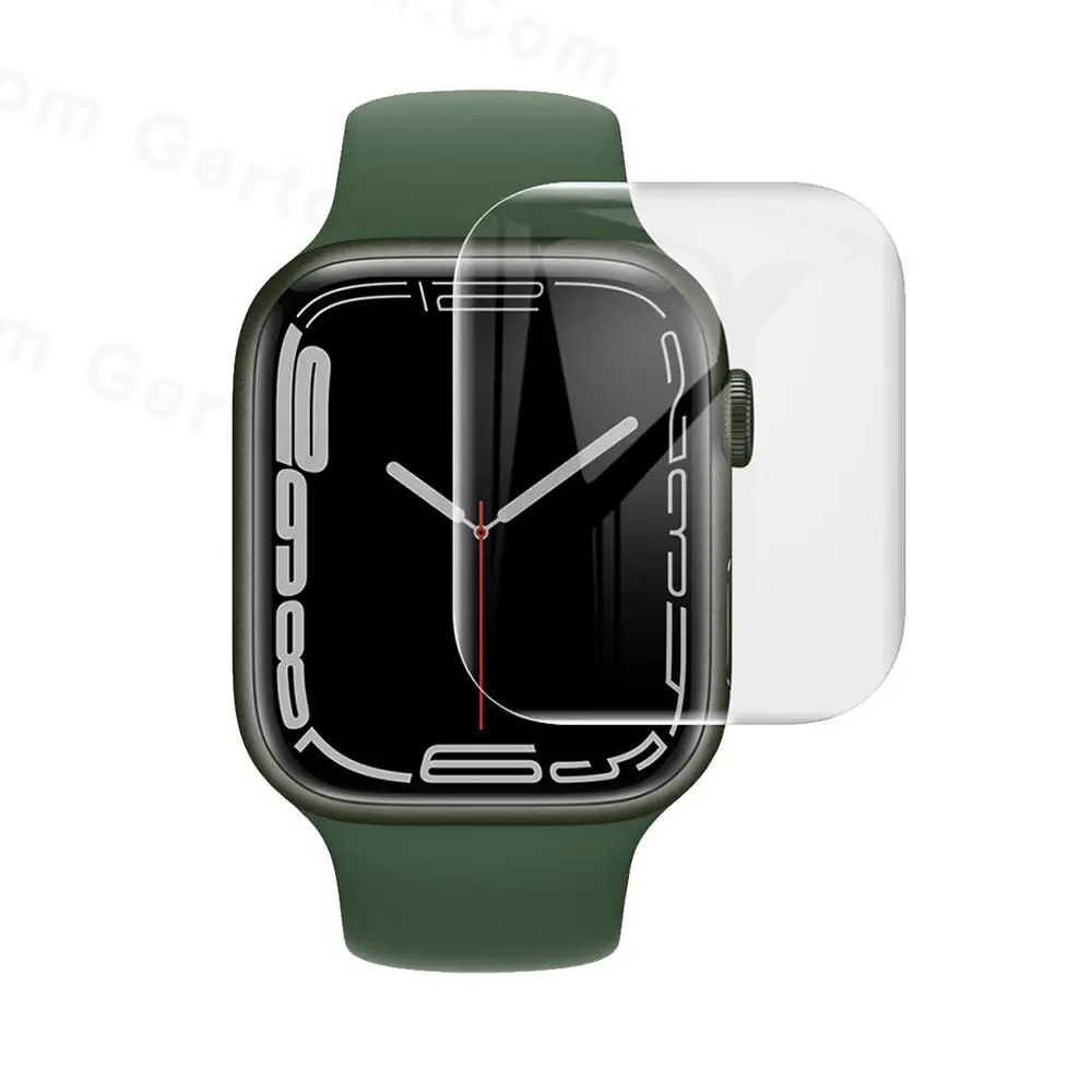 Мягкая Гидрогелевая защитная пленка на весь экран для Apple Watch 7 6 SE 5 40 мм 44 45 не