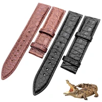 watchband 12mm 14mm 16mm 18mm 20mm 22mm 24mm alligator full grain crocodile grain genuine leather bands black brown watch strap