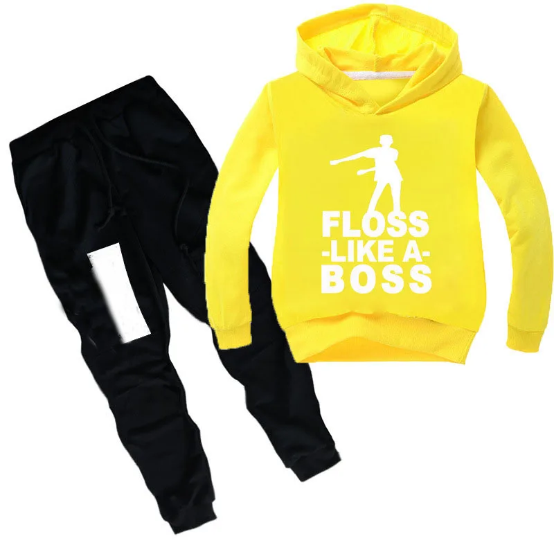 Z & Y От 2 до 16 лет 2021 осень мод дети Графический нить с надписью Like A Boss комплект