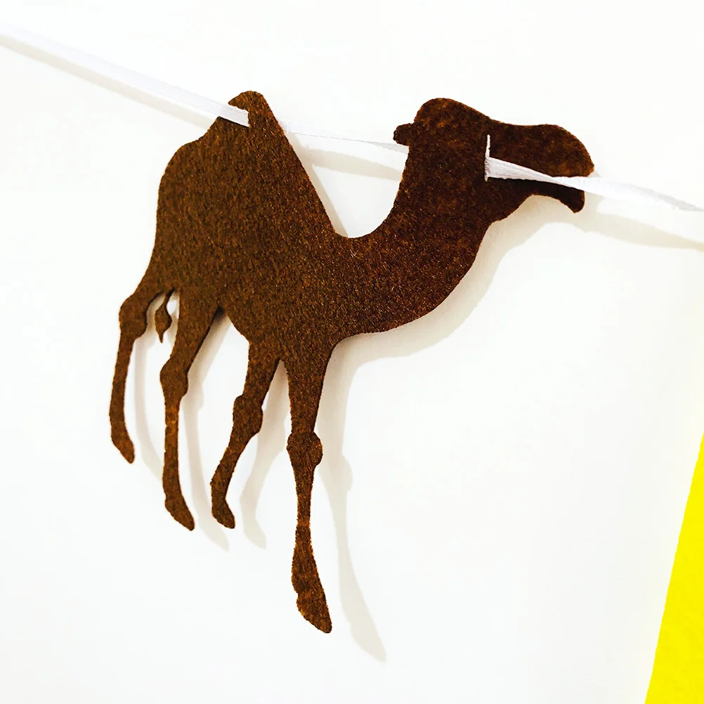 1pc Eid Mubarak Letters Banner Camel Bunting Garland Hanging Banners Pennants Pendant Flag Party Decorations For Lesser Bairam | Дом и сад