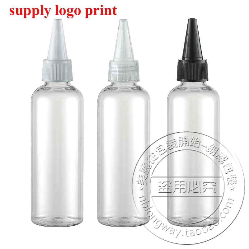 Ёмкость 100 мл Бесплатная доставка 30 шт./лот ПЭТ крышка бутылки Прозрачный абзац