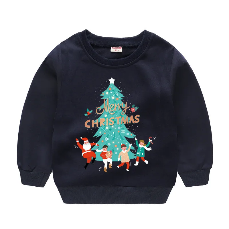 

Snowman boys girls sweaters kids christmas pullover thick warm knitted wear children clothing cotton long sleeve tops 2-6Y