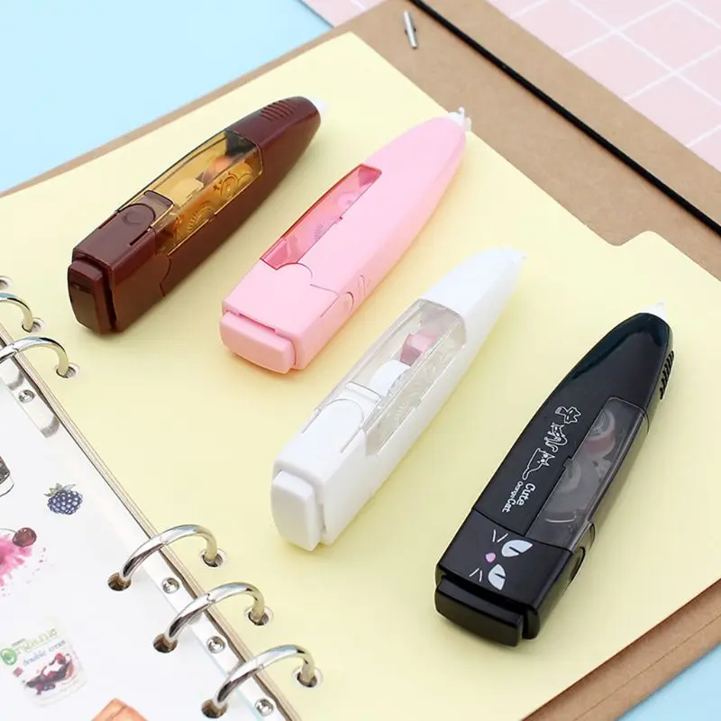 Корректирующая лента с милыми животными белая 6 м x 5 мм офисные и школьные