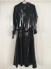 Женская резиновая куртка унисекс, красивая черная ветровка