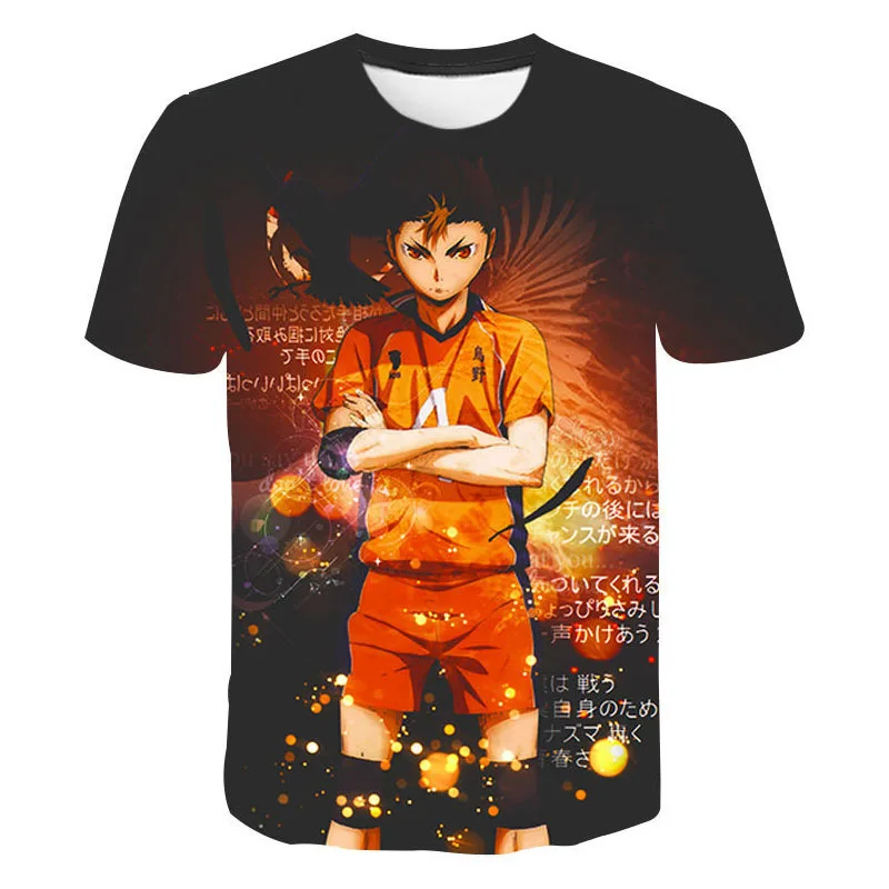 

Футболка Haikyuu Мужская/женская с 3D-принтом аниме, милая повседневная одежда в стиле хип-хоп, модная уличная одежда, 2021