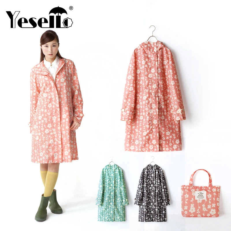 Длинный ветрозащитный плащ с сумкой многоразовый Женский для взрослых активного